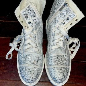 Rhinestone Combat Boots